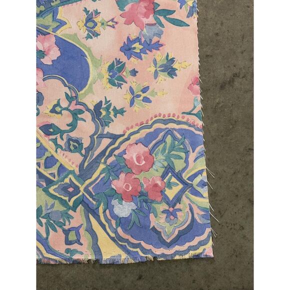 80s pastel Floral Fabric Sheet, Pastel Colors, Bed Sheet, Bedding, Bedroom - Picture 2 of 6